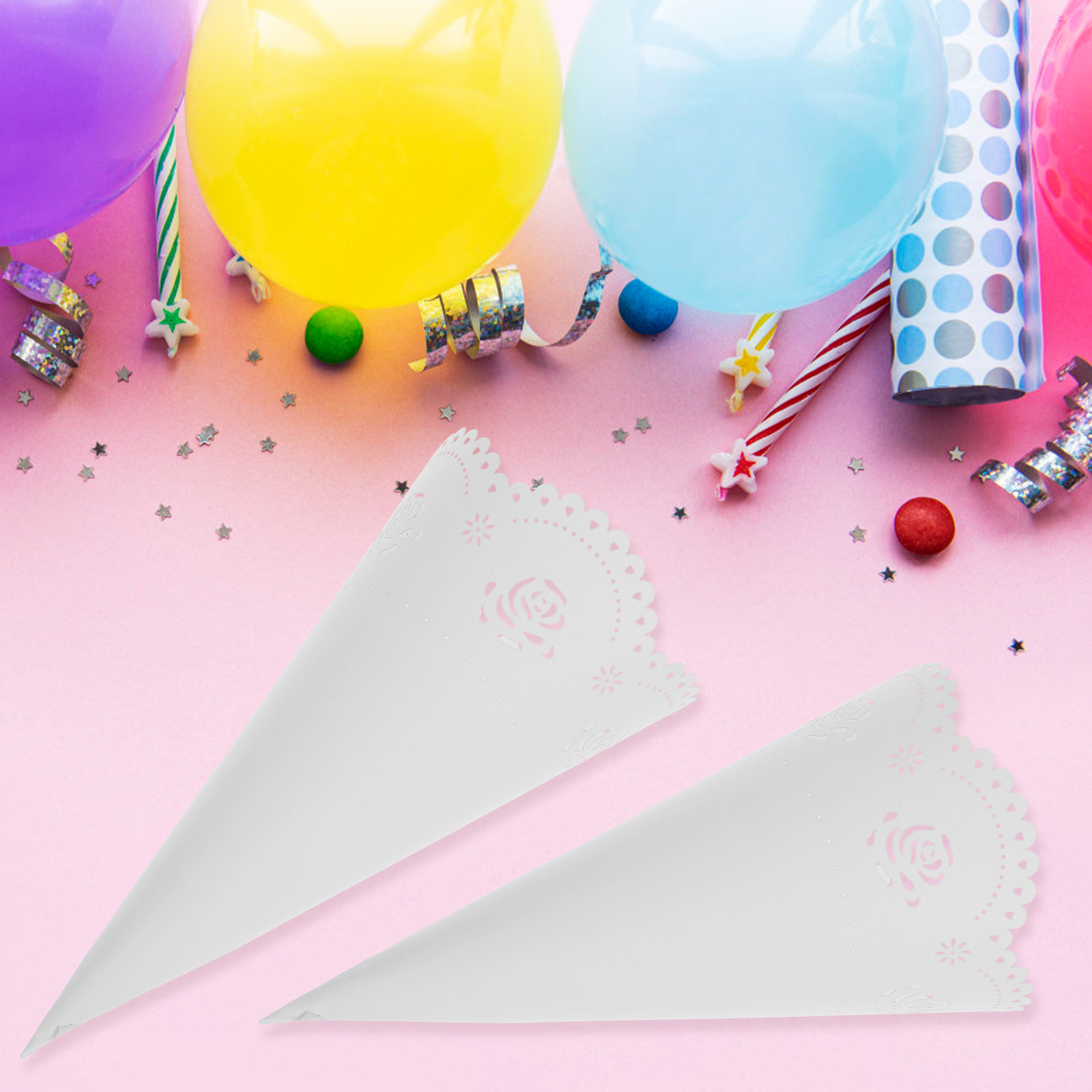 Papercraft Supply Confetti - 20 قطعة من حاملات الكونفيتي الورقية،