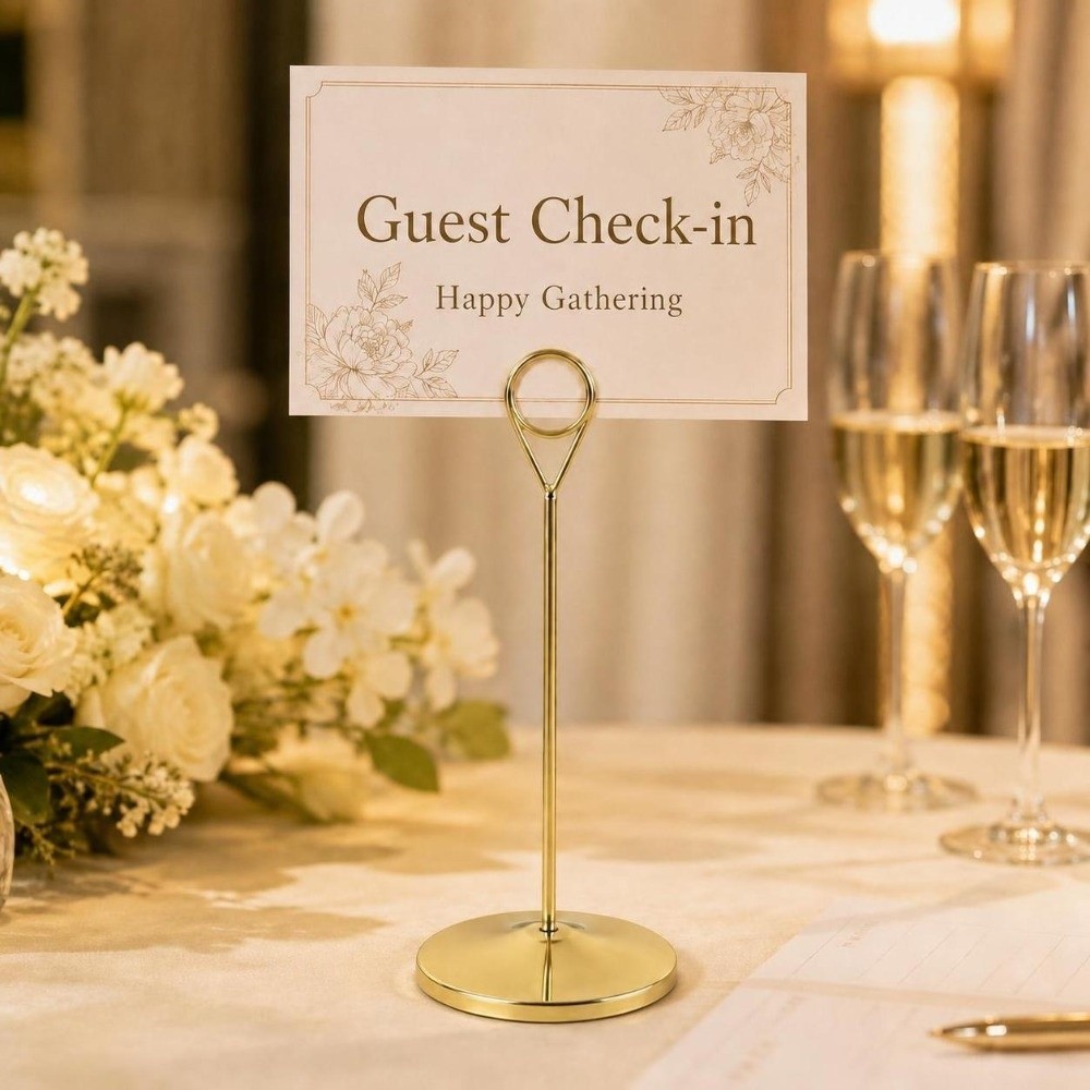 حامل أرقام طاولة معدني محمول ب - مراجعة Table Number Gold وسعره